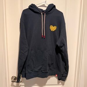 Chick-Fil-A Navy Blue Heart Patch Men's Sweater